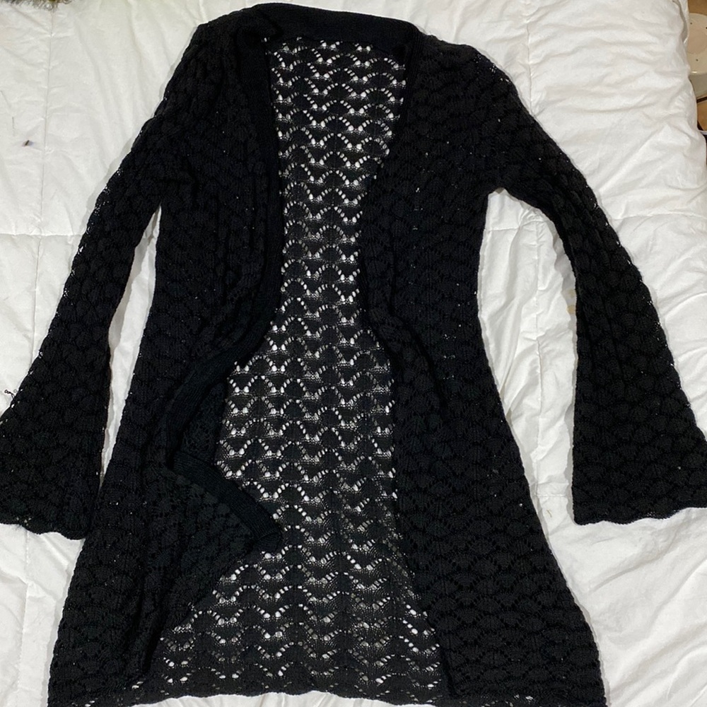Black cardigan